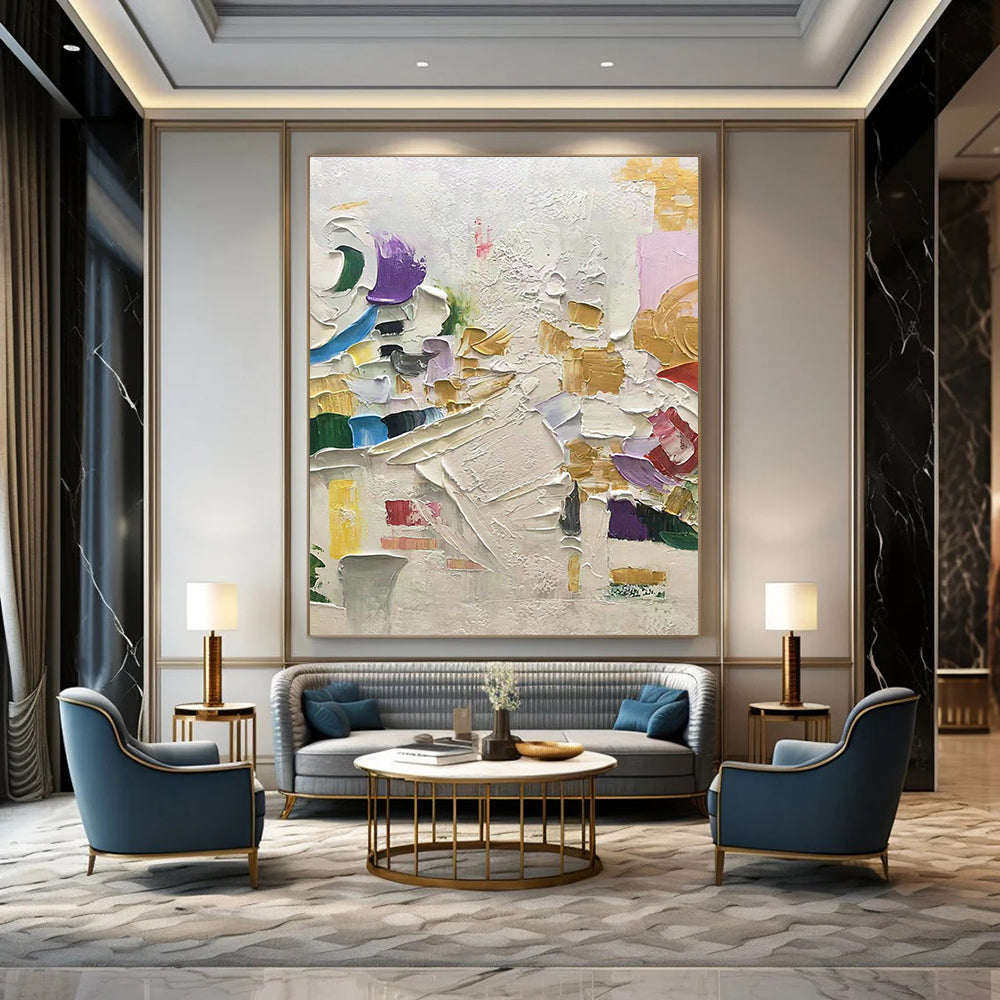 Colorful Thick - Paint Art for Bohemian Café & Creative Studio DLZ1042