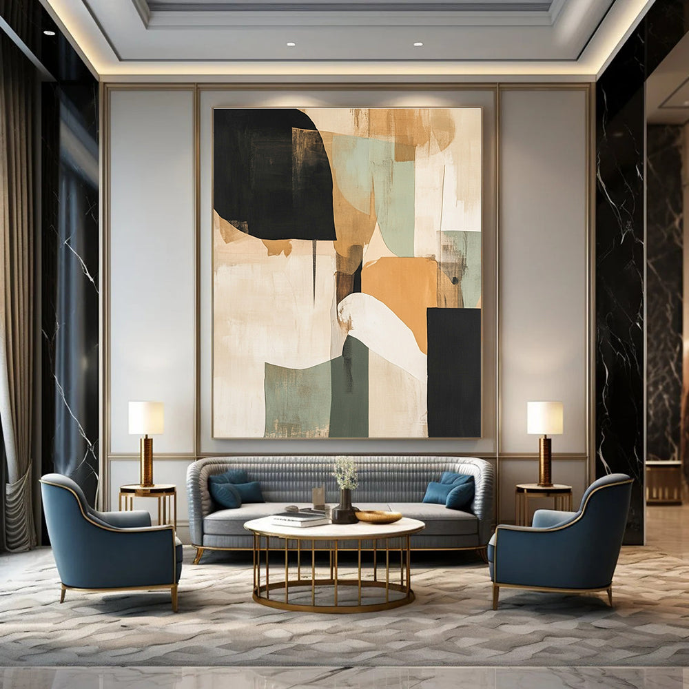 Modern Geometric Abstract Art for Office & Minimalist Home STSC737