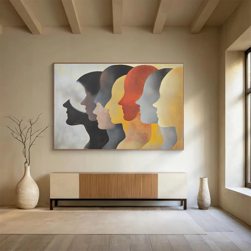 Thought - Provoking Silhouettes: Enhance Modern Gallery & Psychology Office SC548
