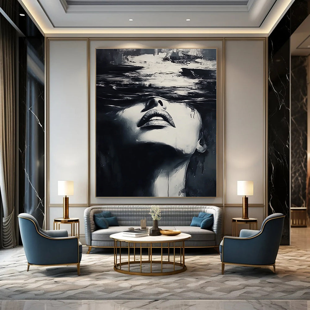 Submerged Woman’s Face Art for Contemporary Art Gallery & Thought - Provoking Therapy Office STSC1385