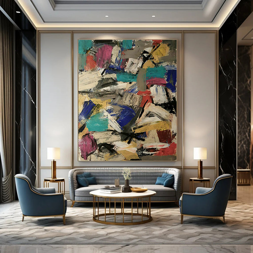 Color - Clash Abstract Art for Trendy Nightclub & Art School Hallway DLZ1046