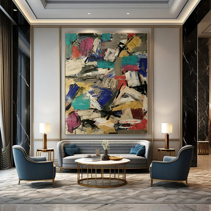 Color - Clash Abstract Art for Trendy Nightclub & Art School Hallway DLZ1046