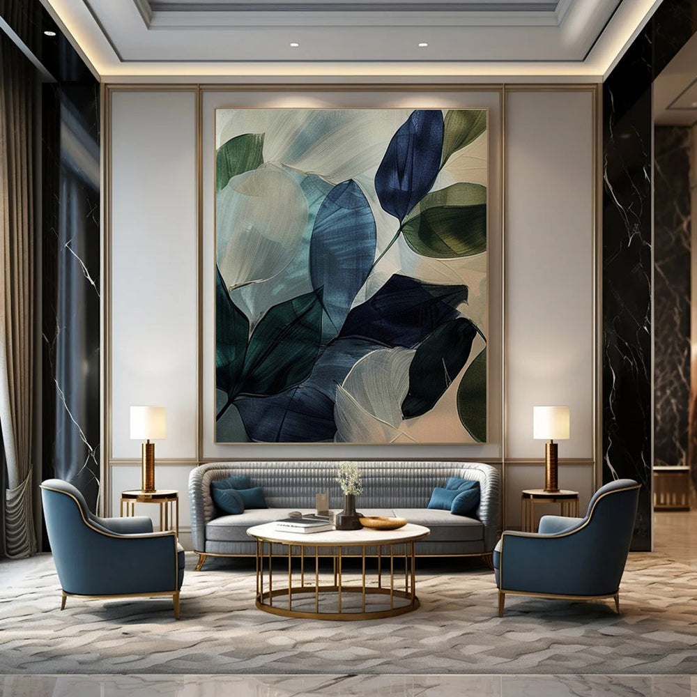 Transparent Leaf Art for Botanical - Themed Bathroom & Modern Conservatory DLZ0979