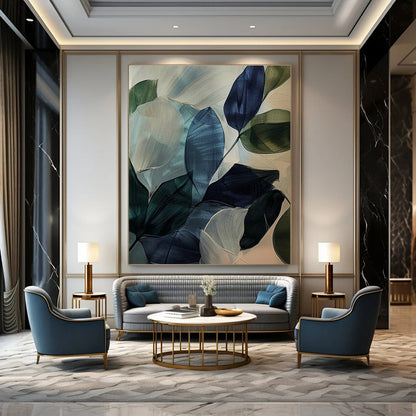 Transparent Leaf Art for Botanical - Themed Bathroom & Modern Conservatory DLZ0979