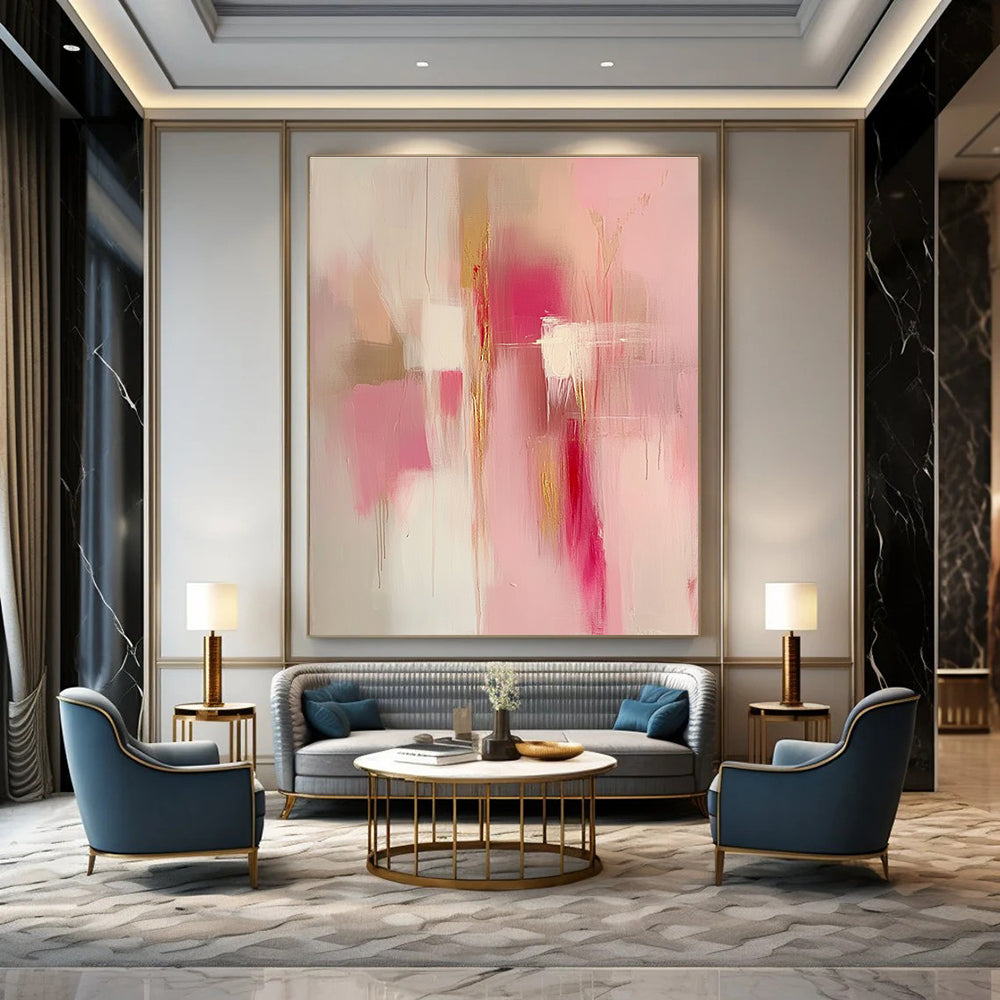 Pink and Gold Abstract for Feminine - Inspired Café & Bridal Suite STSC784
