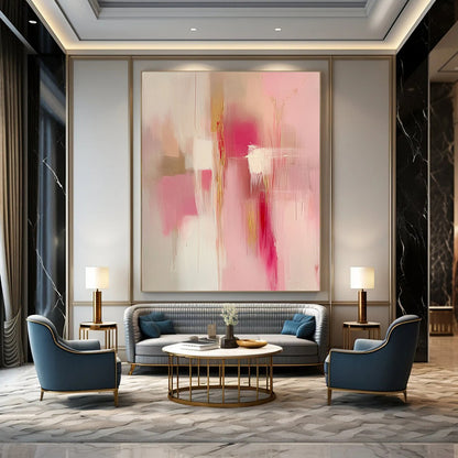 Pink and Gold Abstract for Feminine - Inspired Café & Bridal Suite STSC784