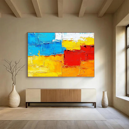 Color - Blocked Abstract Art for Contemporary Art Gallery & Vibrant Café SC261