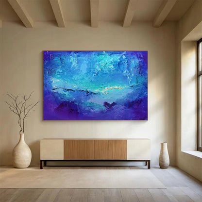 Blue - Purple Abstract Art for Relaxing Spa Waiting Lounges DLZ3104