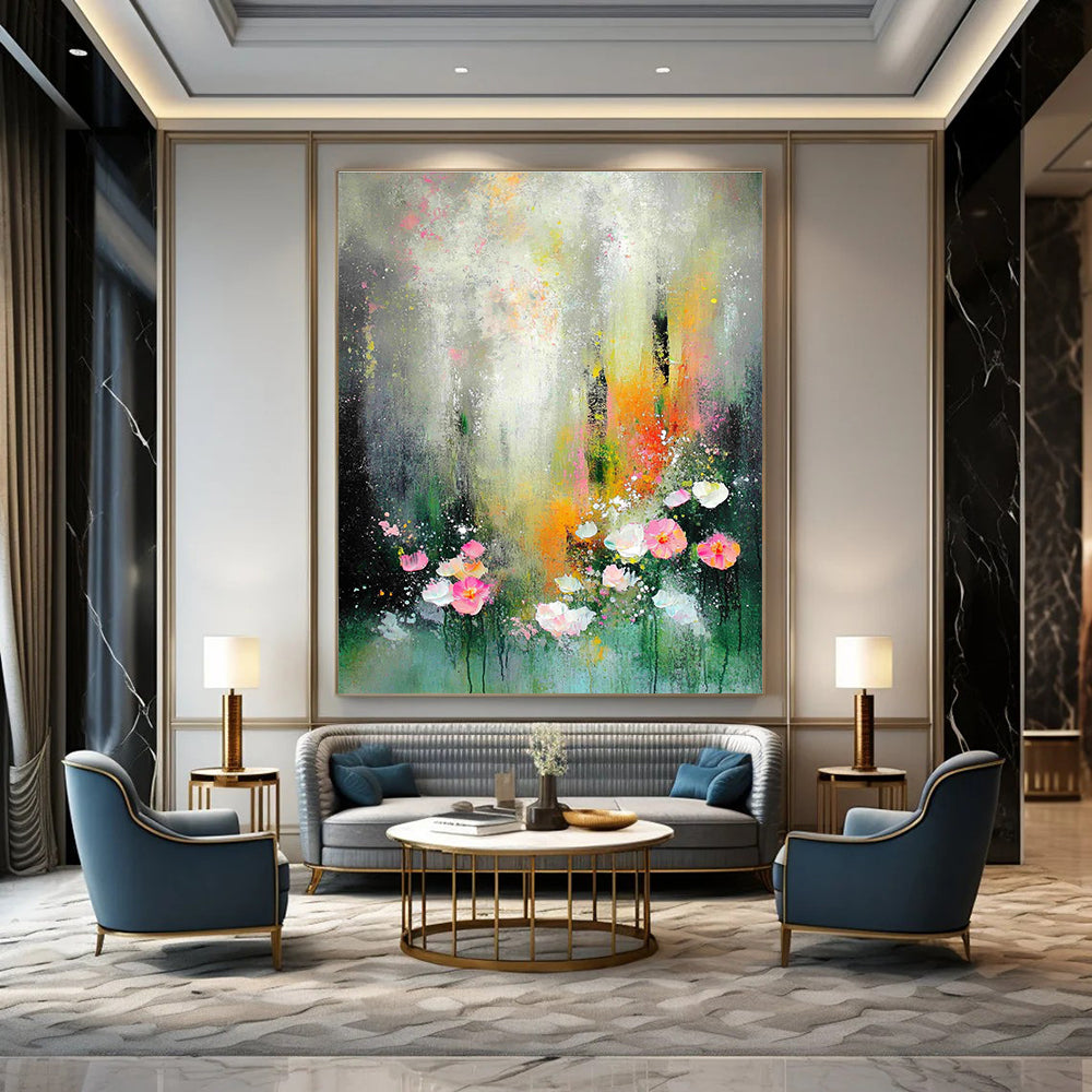 Dark Green Gradient Textured Art for Luxury Hotel Lobby & Nature - Inspired Spa STSC1301