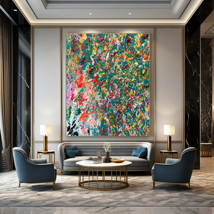 Vibrant Color Splash Art for Creative Studio & Modern Café DLZ2382