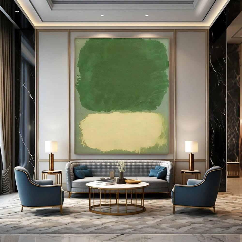 Green - Beige Minimalist Art for Eco - Friendly Home & Modern Office DLZ2343
