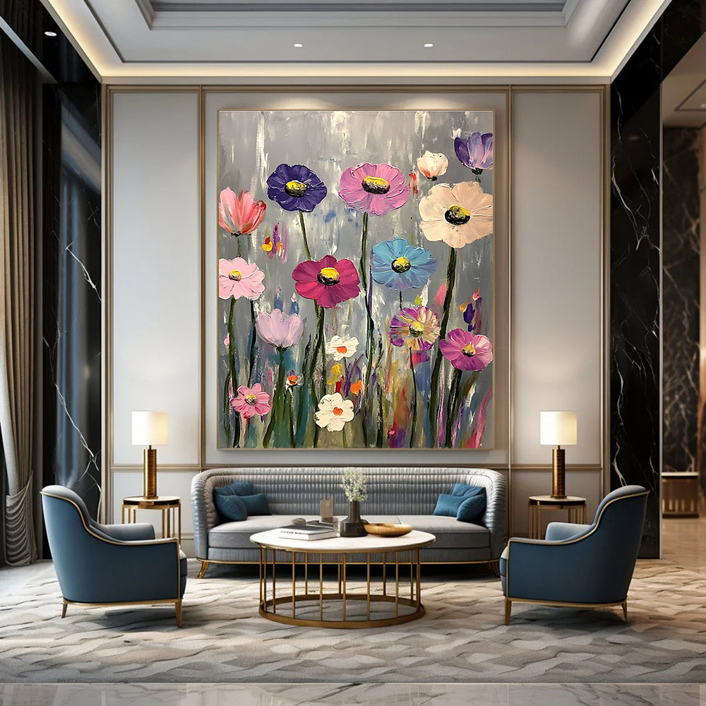 Colorful Wildflowers Art for Bohemian Home Bedroom & Garden - Themed Restaurant STSC1033