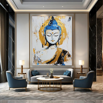 Abstract Buddha Portrait for Zen - Inspired Meditation Space & Cultural Art Gallery STSC338
