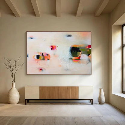 Pink - White Minimalist Abstract Art for Delicate Nurseries DLZ2418