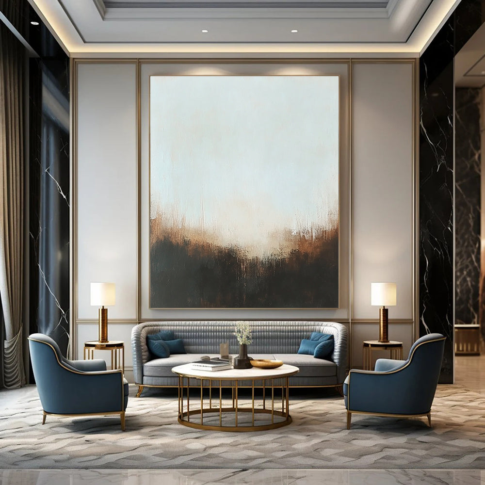 Subtle Horizon Mist Art for Meditation Room & Library Nook STSC099