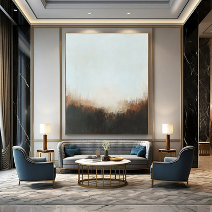Subtle Horizon Mist Art for Meditation Room & Library Nook STSC099