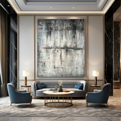 Grey - Tone Abstract Art for Living Room & Study DLZ0474