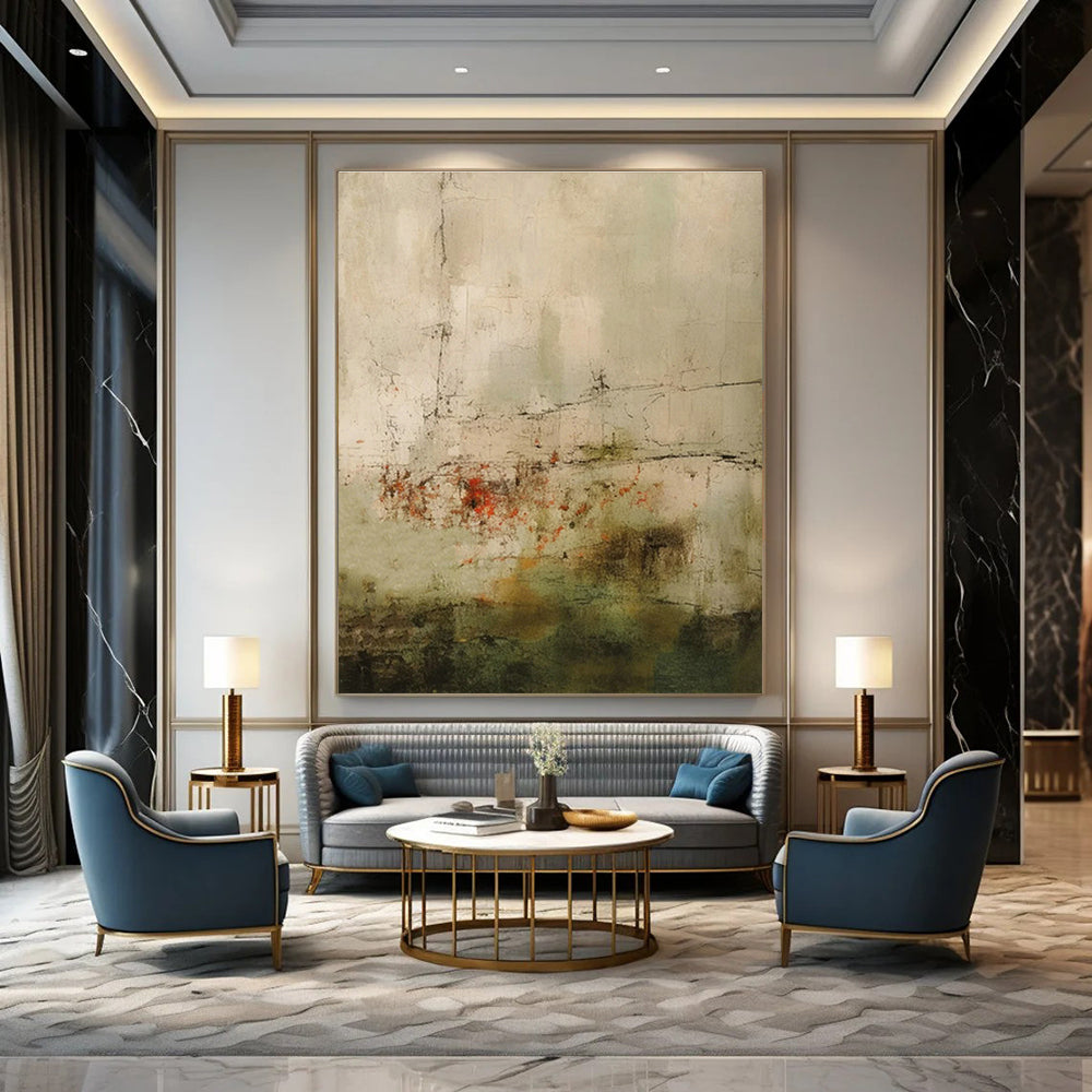 Red - Accented Abstract for Creative Agency Conference Room & Eclectic Home Gallery DLZ0899
