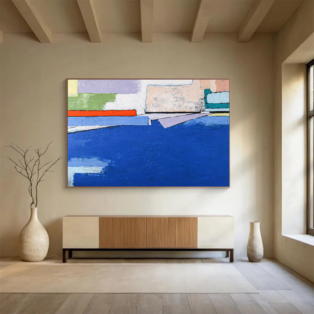Colorful Color - Block Abstract Art for Community Center Gallery DLZ2959