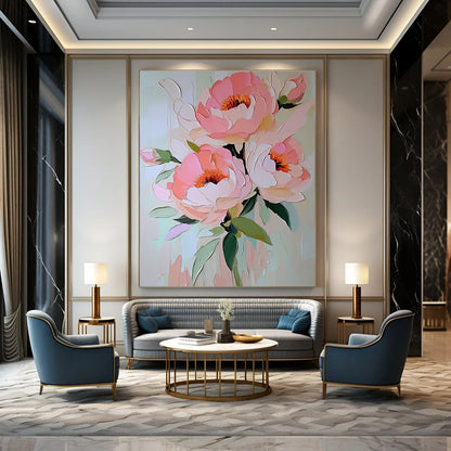 Pink Flower Bouquet 2 Art for Botanical Wedding Venue & Charming Home Bedroom STSC1413