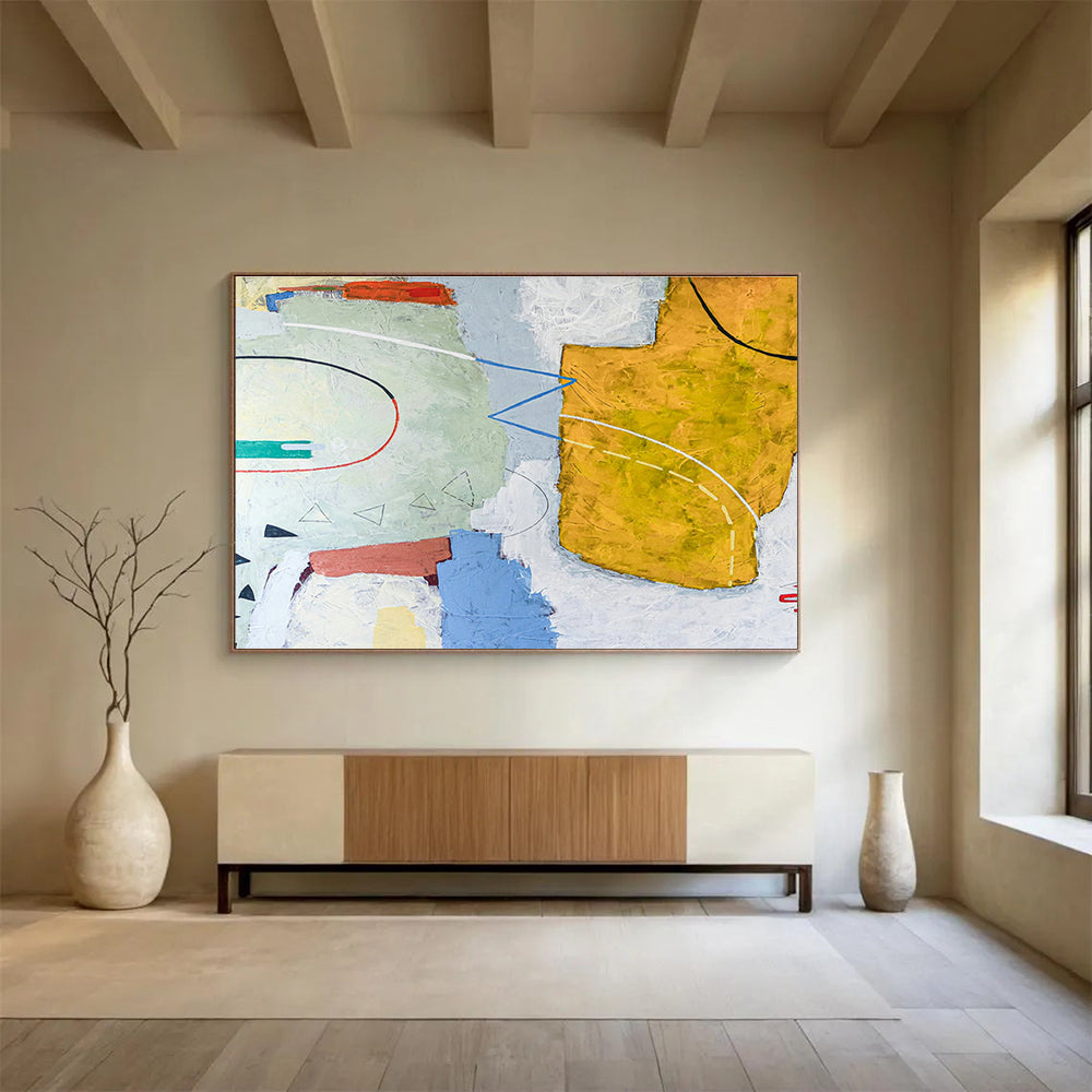 Colorful Geometric Abstract for Creative Office Break Area DLZ2943