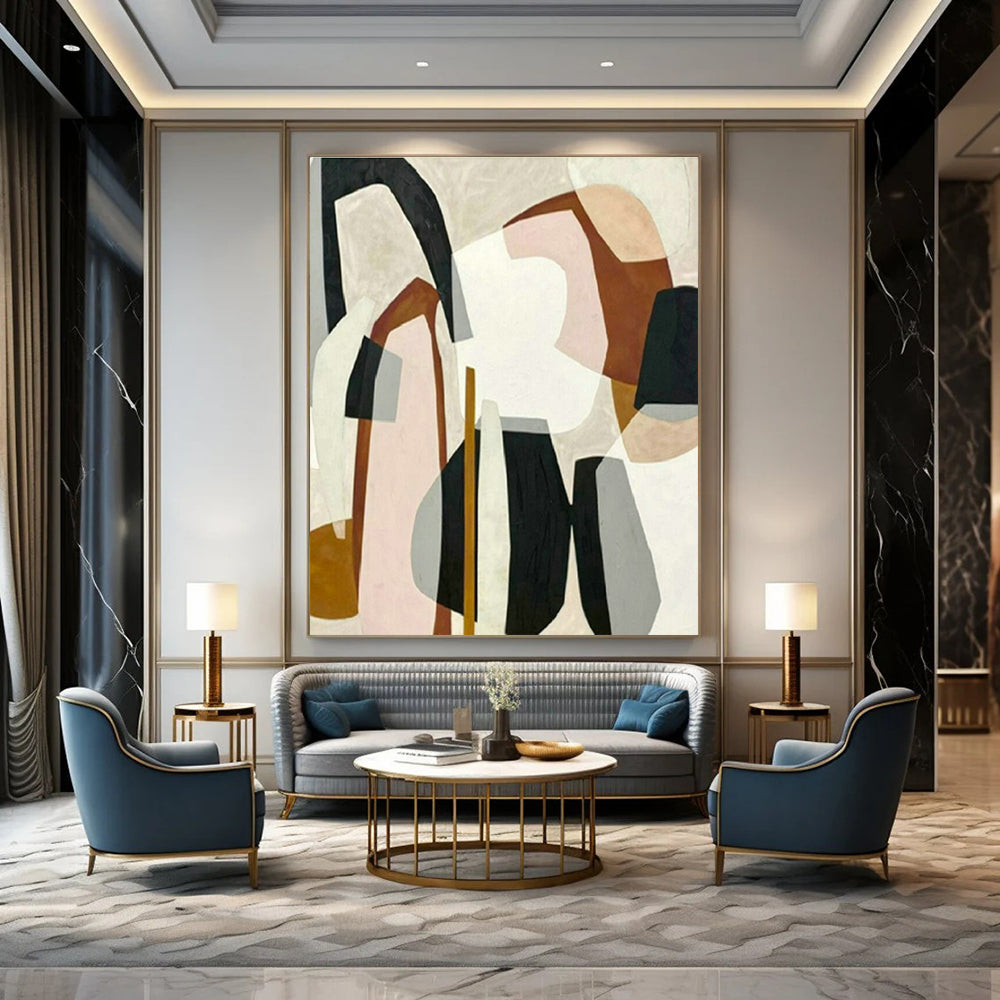 Pastel Geometric Art for Boho - Chic Nursery & Creative Women’s Coworking Space DLZ1515