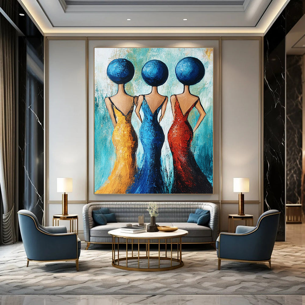 Vibrant Figurative Art for Girls’ Dorm & Cultural Center STSC005