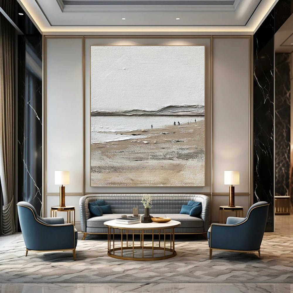 Beach Scene Abstract Art for Coastal Home & Beachfront Restaurant DLZ2374