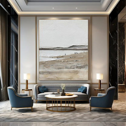 Beach Scene Abstract Art for Coastal Home & Beachfront Restaurant DLZ2374