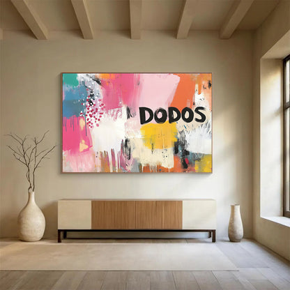 Colorful “DODOS” Graffiti Art for Urban - Style Bar & Art - Lovers’ Den SC456