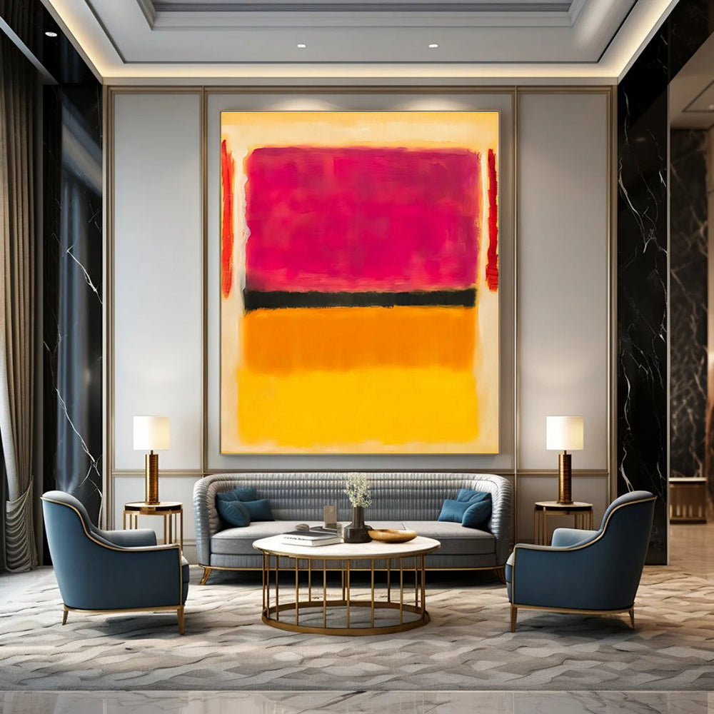 Elegant Color - Block Art for Luxury Lounge & High - End Restaurant DLZ2309