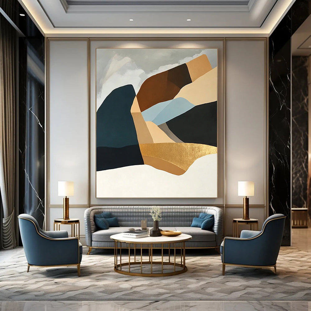 Geometric Landscape Art for Sunroom & Office STSC697