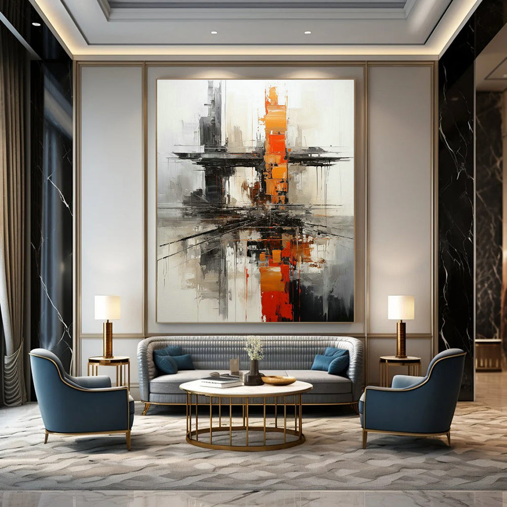 Urban Abstract Art for Modern Loft Office Meeting Spaces DLZ0273