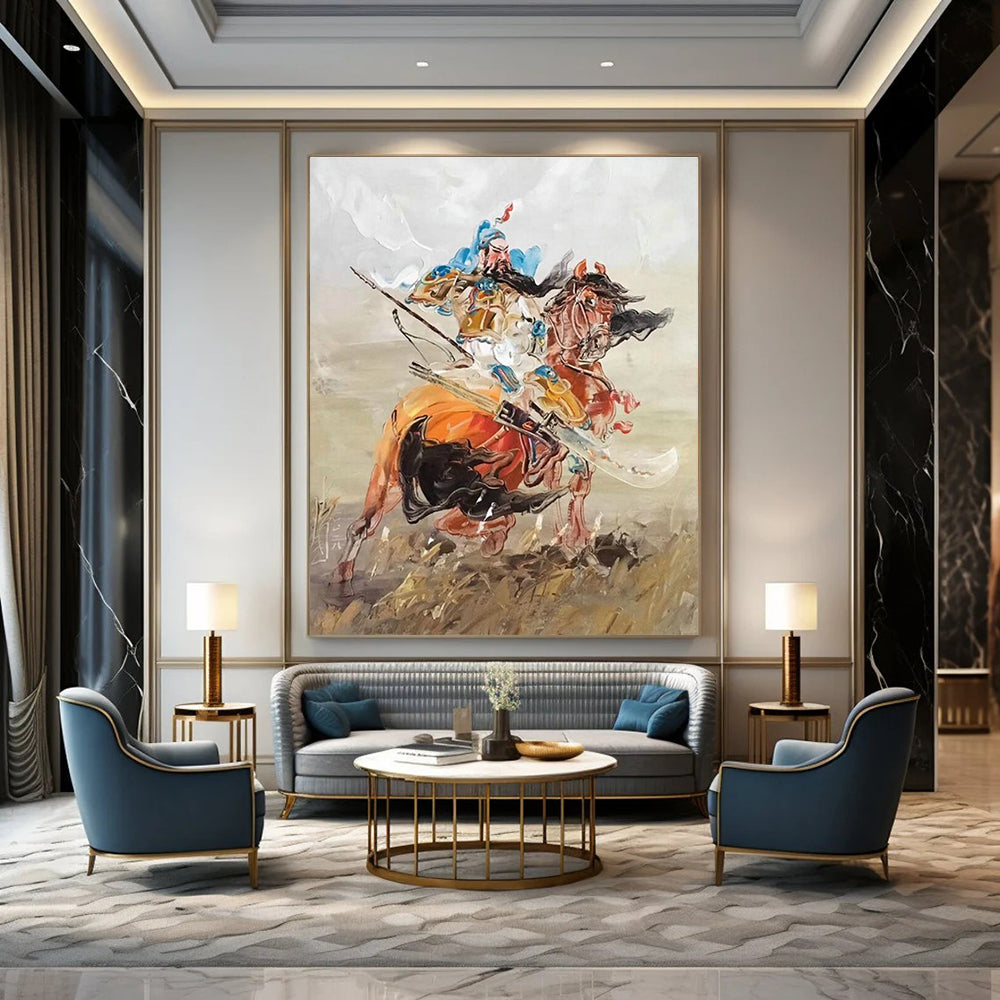 Asian - Inspired Warrior Art for Cultural Center & Traditional Restaurant DLZ2290