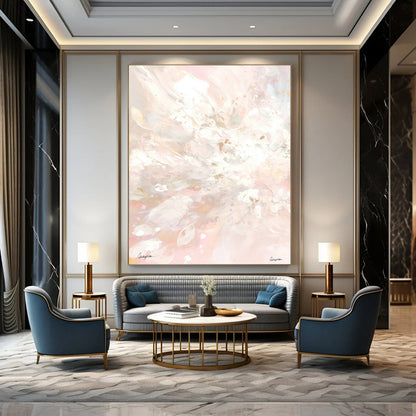 Pink Floral Abstract Art for Beauty Salon & Home Dressing Room DLZ1095