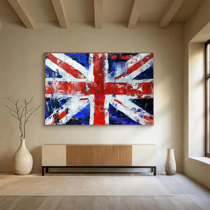 Abstract Union Jack Art for British Pub & Retro - Style Café SC200