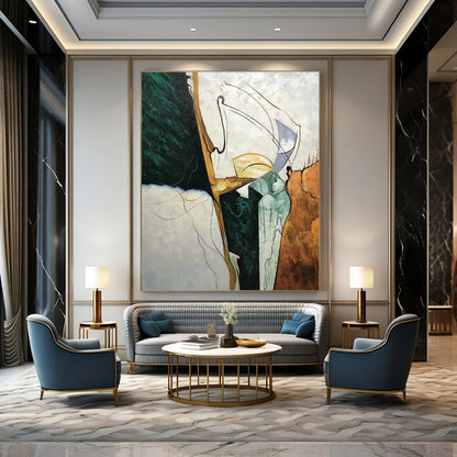 Colorful Line Abstract Art for Living Room & Art Studio DLZ0524