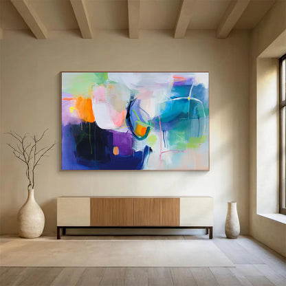 Colorful Abstract Fusion Art for Creative Art Gallery & Trendy Lounge SC312