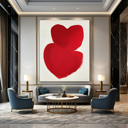 Double Red Hearts for Romantic Dining Room & Valentine’s Day Decor STSC1192