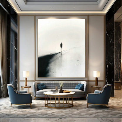 Lonely Figure Silhouette Art for Bedroom & Meditation Room DLZ0423