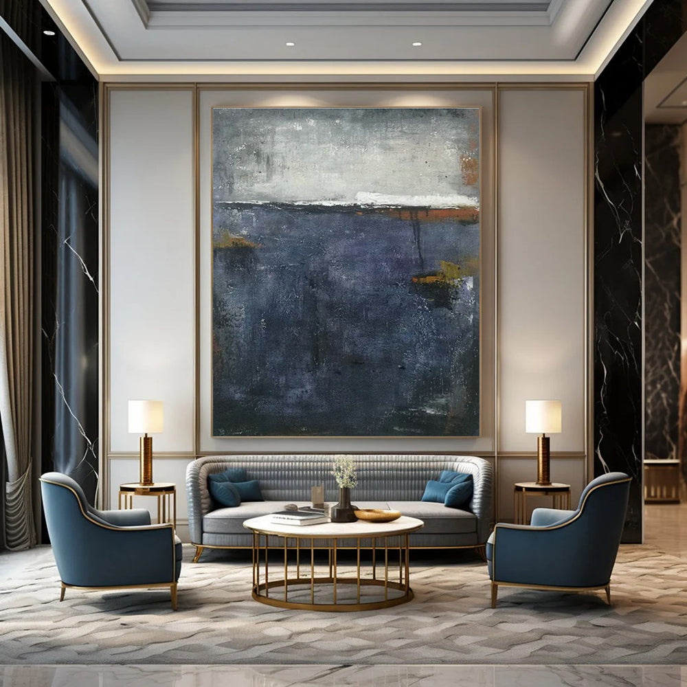 Dark Abstract Sea Art for Bedroom & Seaside Villa DLZ2273