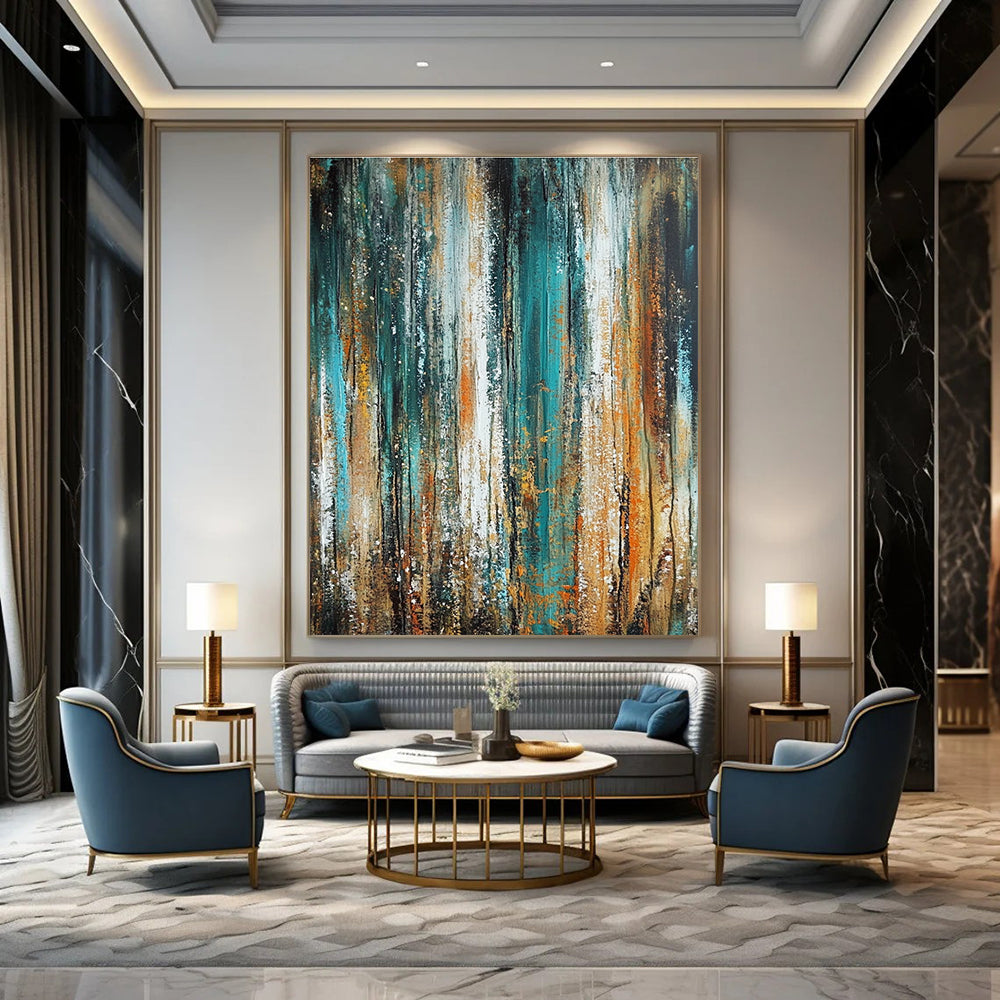 Abstract Vertical Strokes for Industrial - Style Loft & Contemporary Art Space STSC205