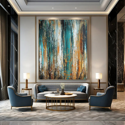 Abstract Vertical Strokes for Industrial - Style Loft & Contemporary Art Space STSC205