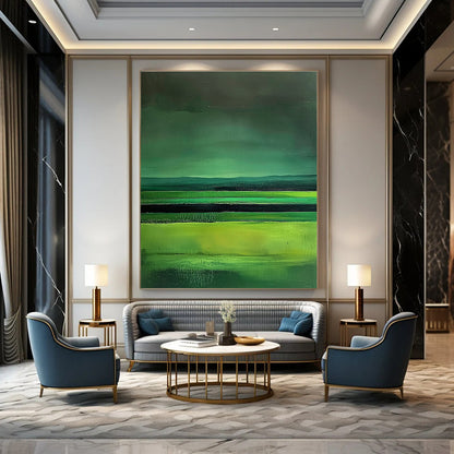 Layered Green Landscape for Contemporary Living Room & Art - Inspired Home Office STSC309