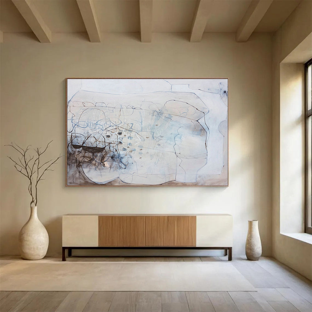 Light Gray Line Abstract for Minimalist Studies DLZ2464