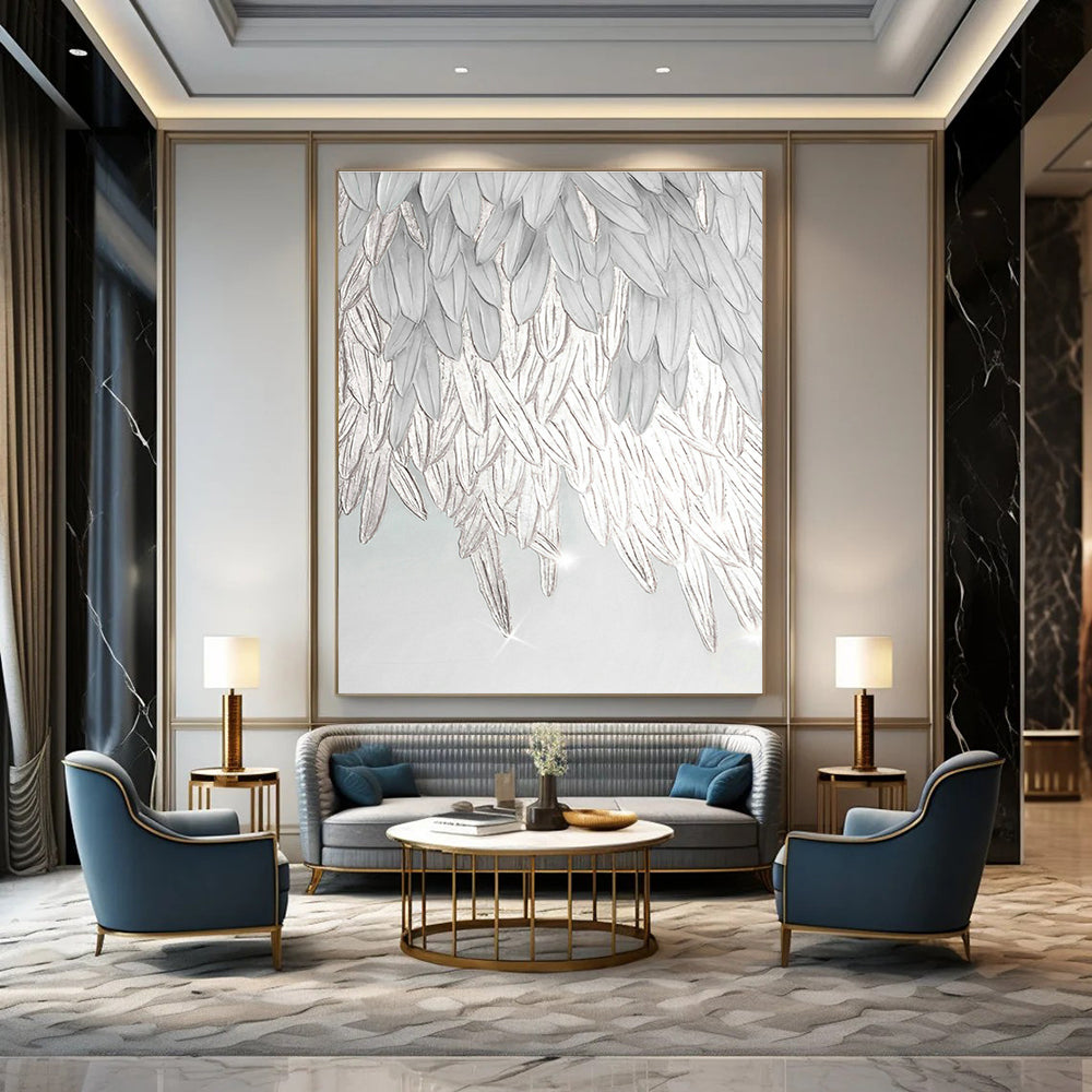 White Feather 3D Art for Bridal Salon & Angel - Themed Nursery DLZ0667
