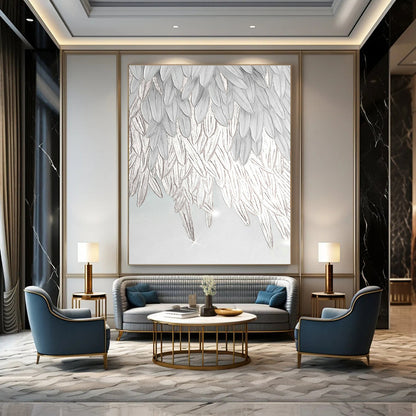 White Feather 3D Art for Bridal Salon & Angel - Themed Nursery DLZ0667