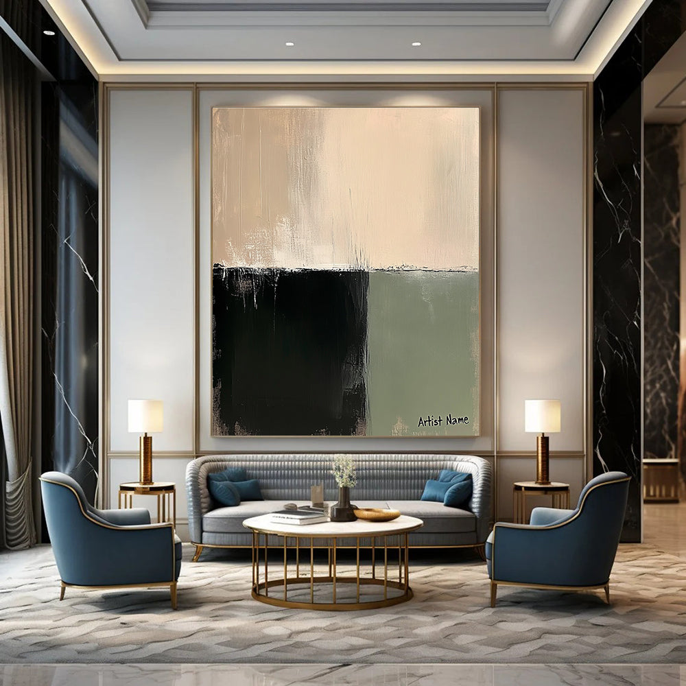 Minimalist Color Block Art for Scandinavian Home & Office Lounge STSC1071