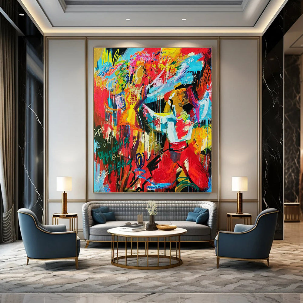 Colorful Abstract Figures Art for Creative Studio & Bohemian Café DLZ2104