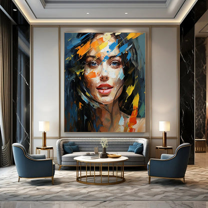Colorful Woman’s Portrait Art for Fashion - Forward Home Dressing Room & Artistic Makeup Studio DLZ1538